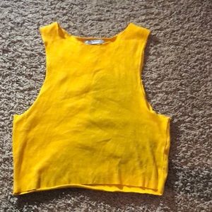 Golden yellow sleeveless top